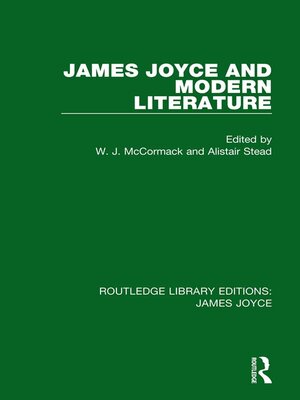 cover image of James Joyce and Modern Literature